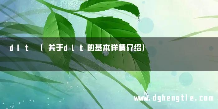 dlt (关于dlt的基本详情介绍)